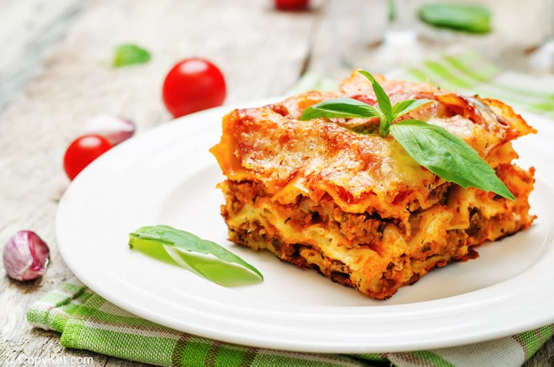 homemade lasagna on a plate