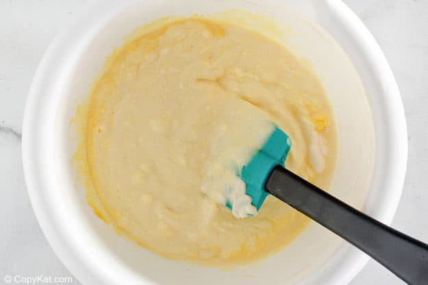 macaroni salad dressing in a bowl
