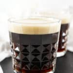 black velvet cocktail in a lowball glass