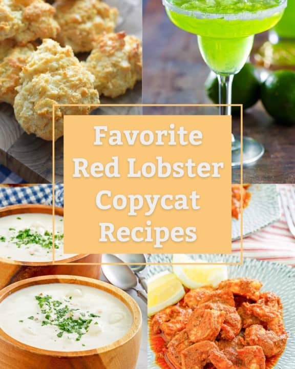 collage of four popular Red Lobster copycat recipes