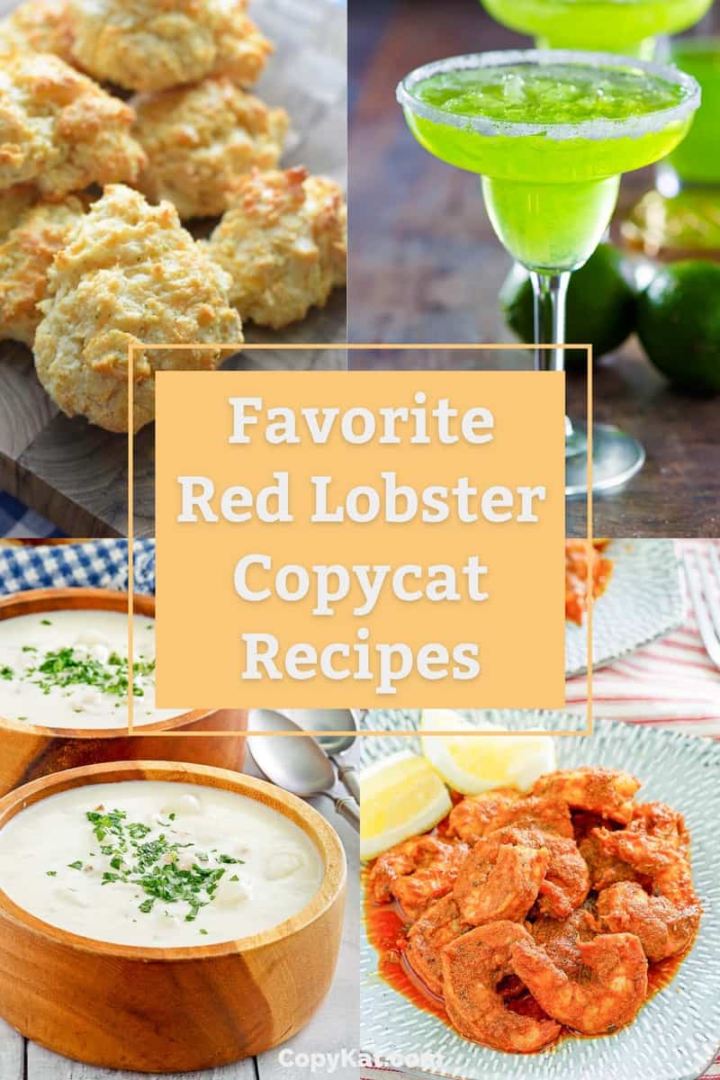 collage of four popular Red Lobster copycat recipes