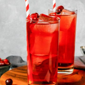 two glasses of homemade Ruby Tuesday killer kool aid cocktail