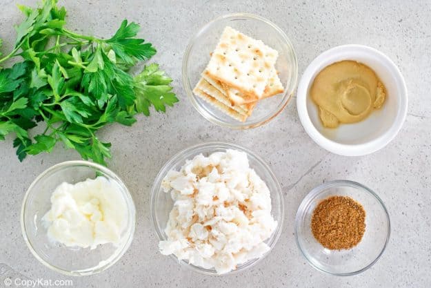 ingredients for Maryland crab cakes