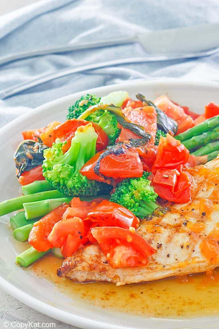 homemade Olive Garden Venetian Apricot Chicken on a plate