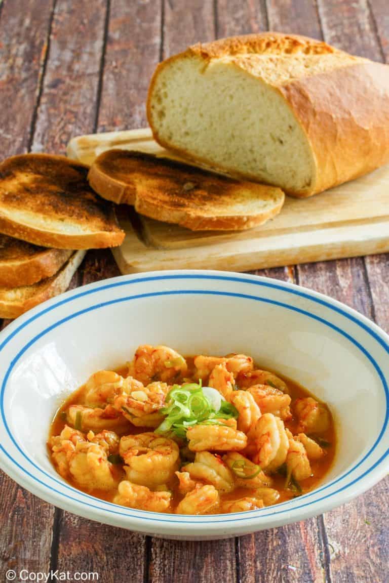 homemade Ruth's Chris Barbecue Shrimp in a bowl