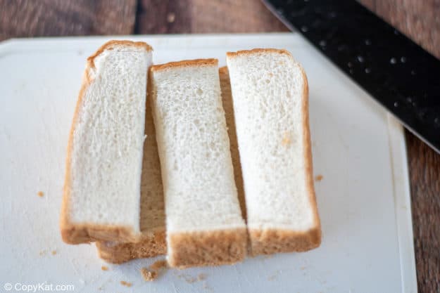 bread slices cut into strips