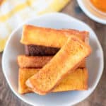 a bowl of french toast sticks