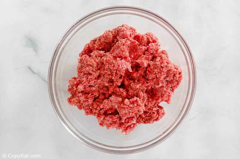seasoned ground beef in a bowl