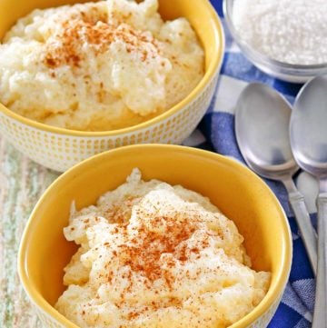 two bowls of homemade tapioca pudding and a bowl of tapioca pearls