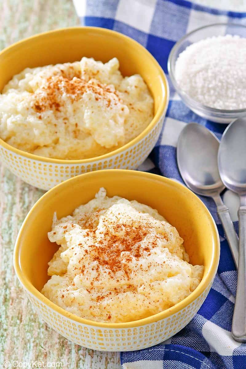two bowls of homemade tapioca pudding and a bowl of tapioca pearls