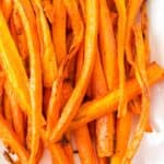 air fried carrots on a plate