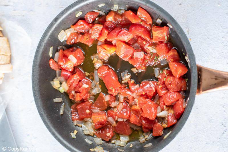 tomatoes, onions, and garlic sautéed in olive oil