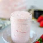 homemade strawberry cream cheese in a jar