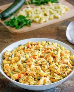 a bowl of homemade Boston Market squash casserole