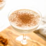 a glass of Brandy Alexander made with ice cream
