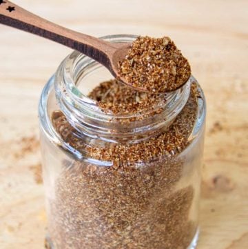 homemade taco seasoning in a spice jar