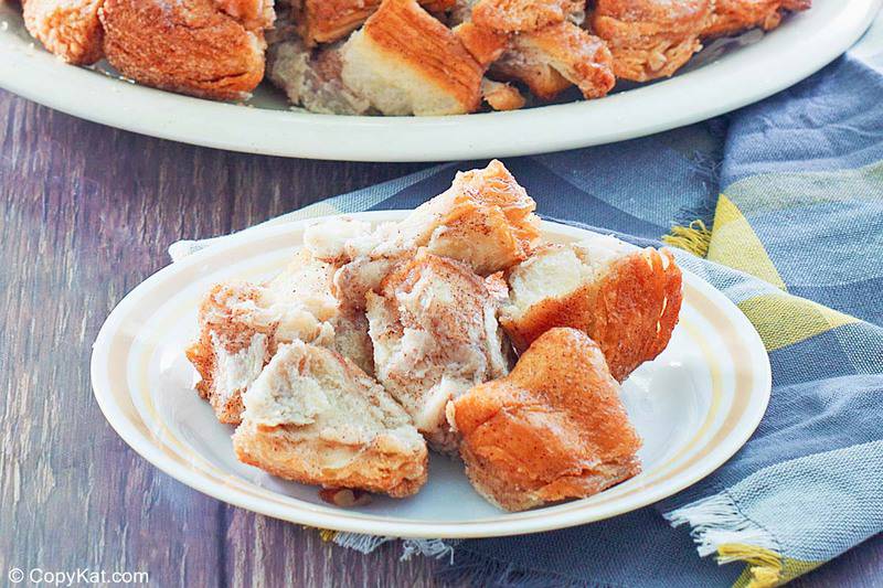 monkey bread pieces on a plate
