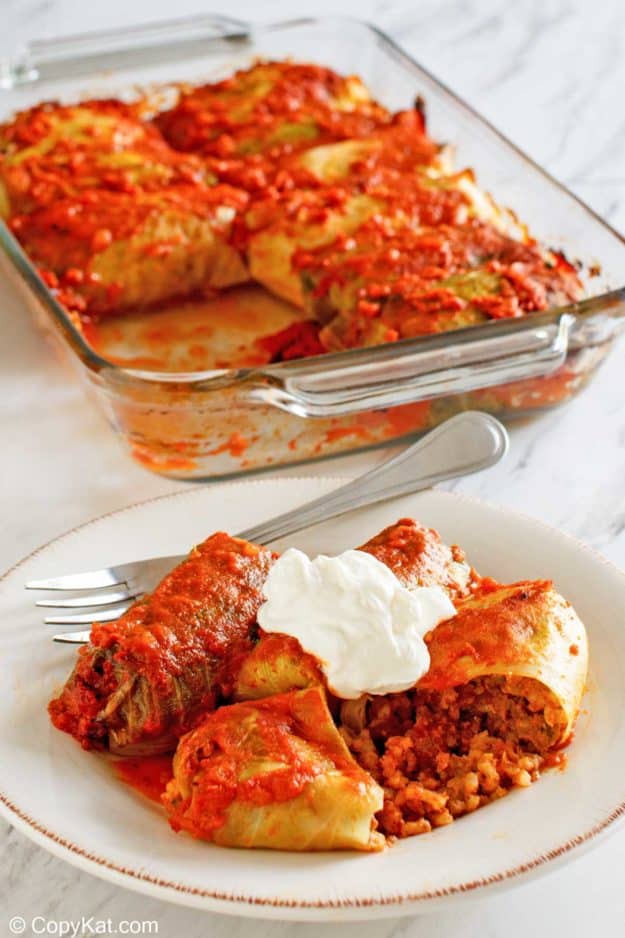 Easy Stuffed Cabbage Rolls with Ground Beef and Rice - CopyKat Recipes