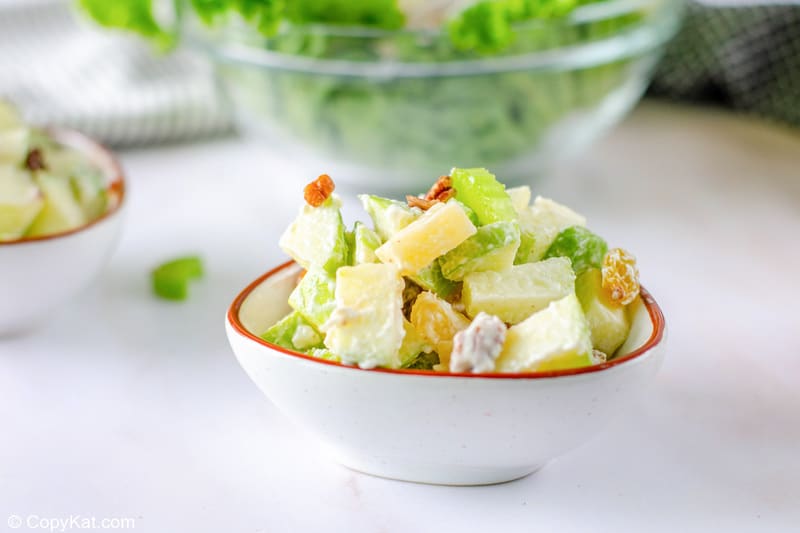 Waldorf salad in a small bowl