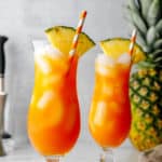 two glasses of homemade TGI Friday's Island Rum Punch