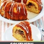 homemade bundt cake with pecan streusel