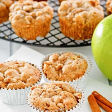 apple muffins and cinnamon sticks