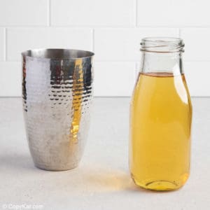 apple juice and cocktail shaker