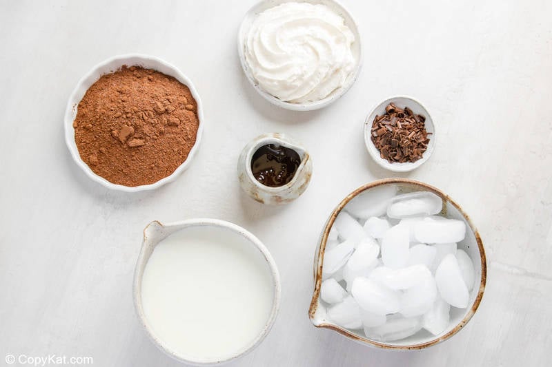 frozen hot chocolate ingredients.