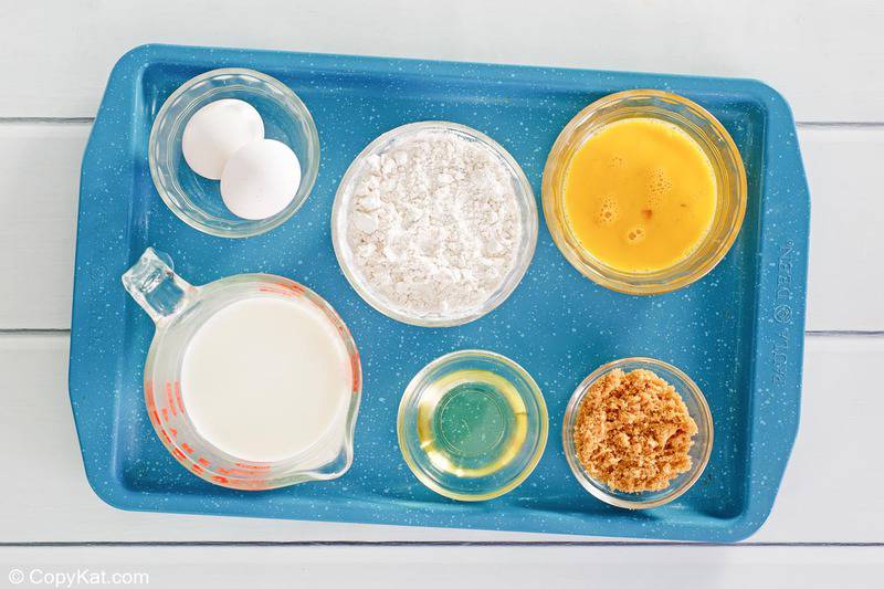 funnel cake fries ingredients on a tray