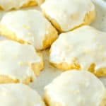 seven pineapple cookies on a plate