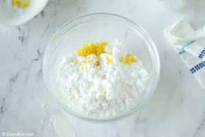 pineapple icing ingredients in a bowl