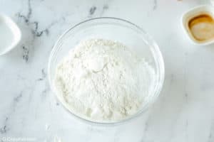 pineapple cookies dry ingredients in a bowl