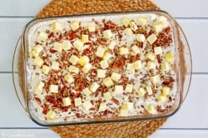 pumpkin dump cake before baking