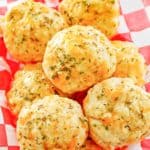 a basket of homemade Red Lobster Cheddar Bay Biscuits