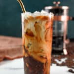 homemade Starbucks vanilla sweet cream cold brew coffee drink.