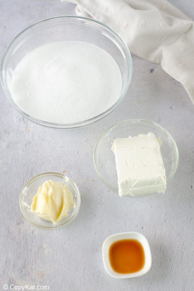 cream cheese frosting ingredients.