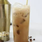 homemade Starbucks iced brown sugar oatmilk shaken espresso drink.