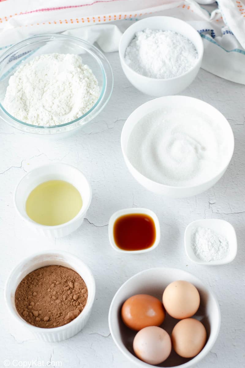 chocolate crinkle cookies ingredients.