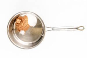 sugar, cocoa powder, and salt in a saucepan.