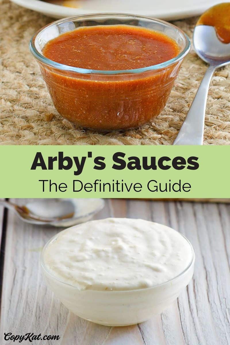 photos of homemade Arby's sauce and horsey sauce.