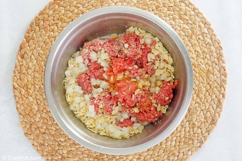 brown sugar meatloaf mixture in a bowl.