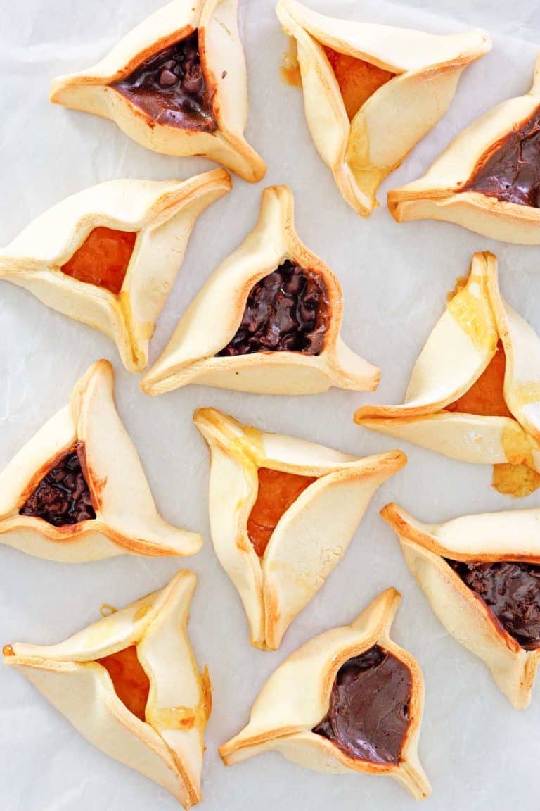 overhead view of Hamentashen.
