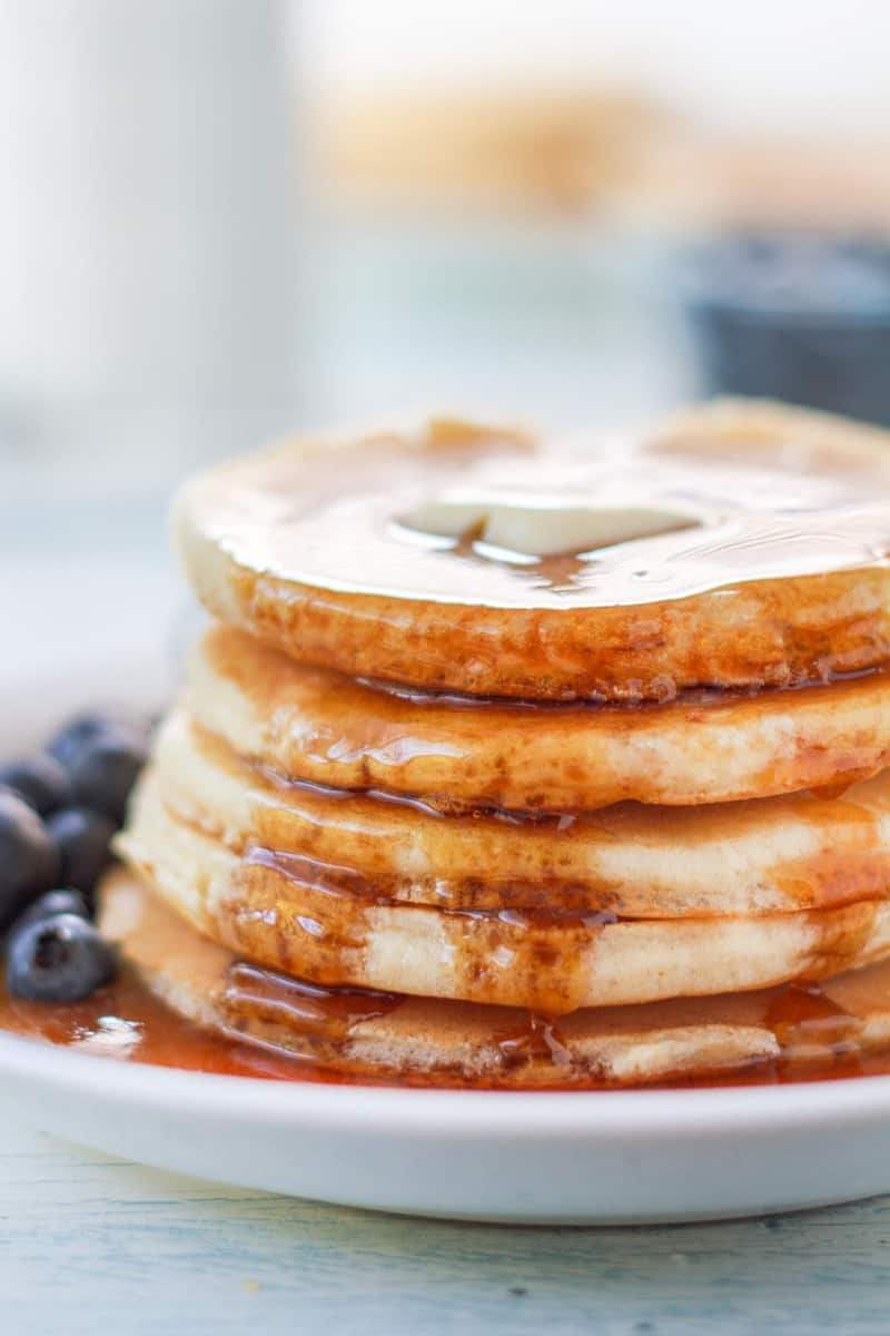 stack of homemade IHOP buttermilk pancakes.