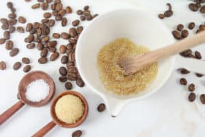 sugar salt mixture for salted caramel latte topping