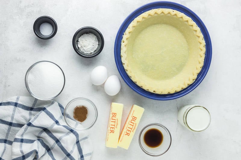 buttermilk pie ingredients.