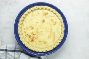 buttermilk pie before baking.