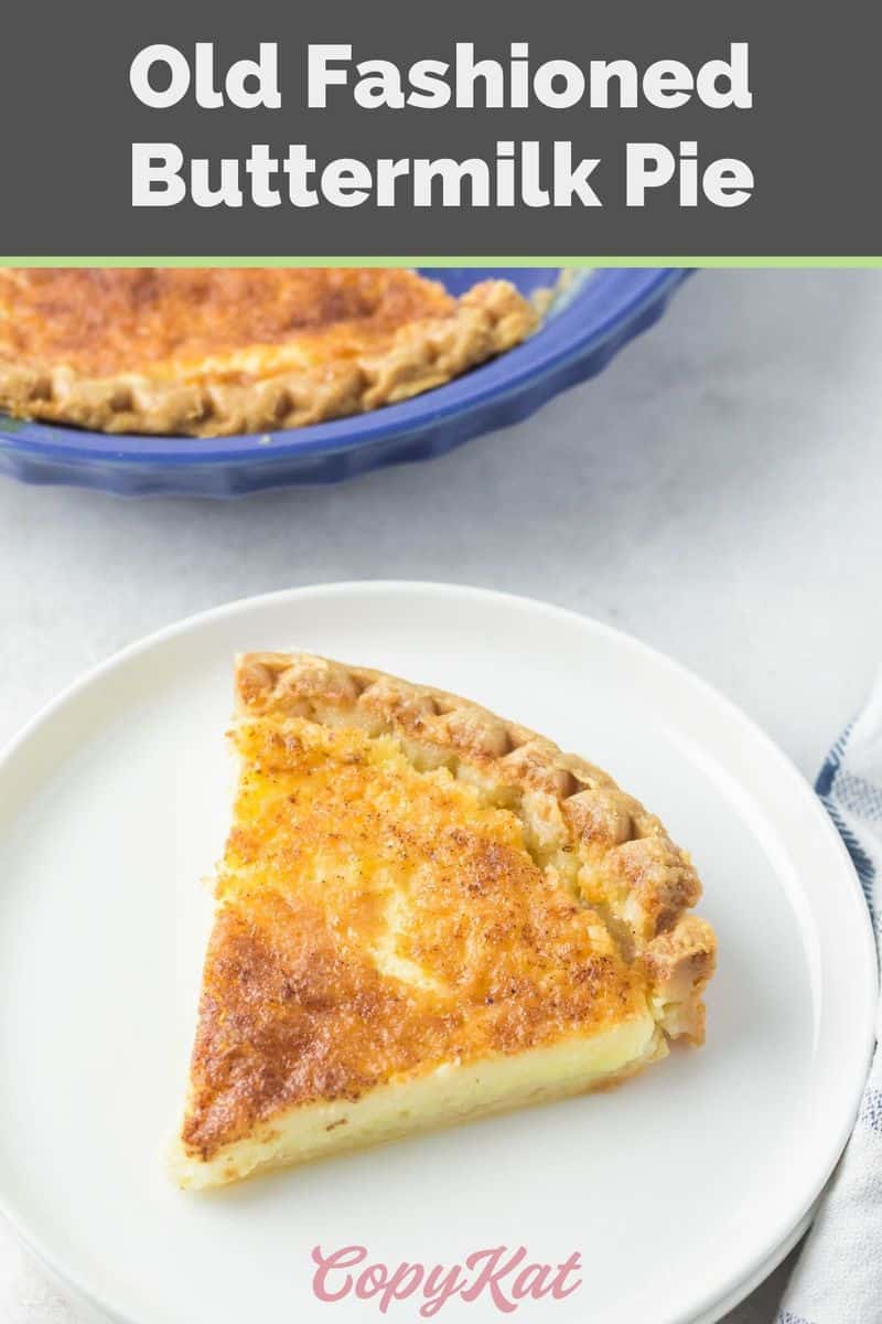 Best Homemade Buttermilk Pie Recipe - CopyKat Recipes