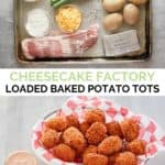 Cheesecake Factory loaded baked potato tots ingredients and fried.