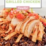 copycat Chili's margarita grilled chicken on a plate.