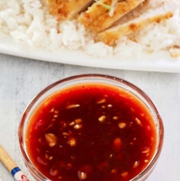 a bowl of homemade katsu sauce.